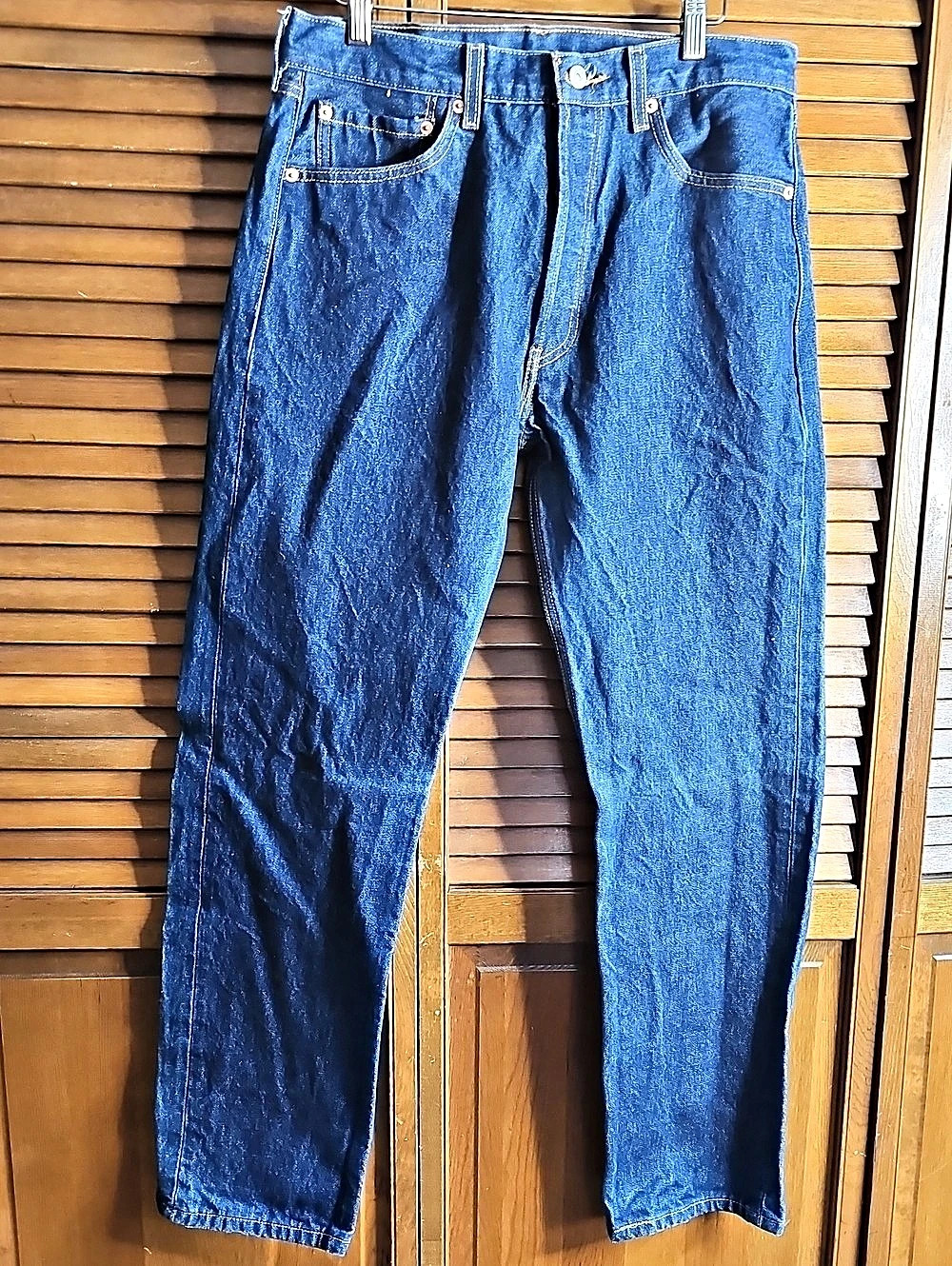 Levi’s 501 XX Original Fit Button Fly Dark Straight Leg Jeans 34x34 actual 34x32 - Picture 2 of 13